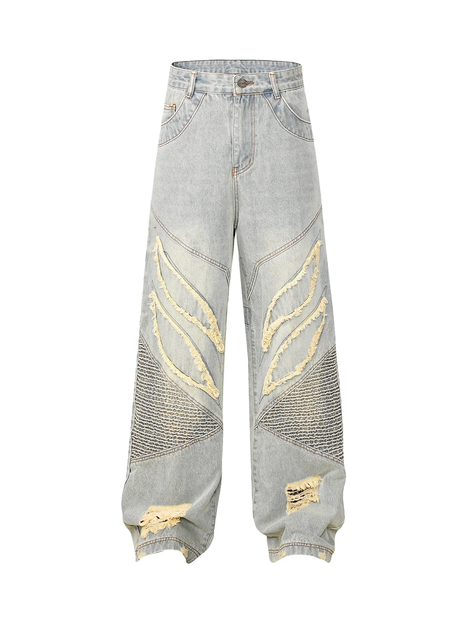 1984 American High Street Washed Distressed Jeans