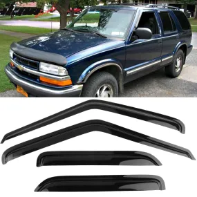 1995-2001 GMC Jimmy Slim Style Smoke Tinted Window Visors Acrylic 4PC