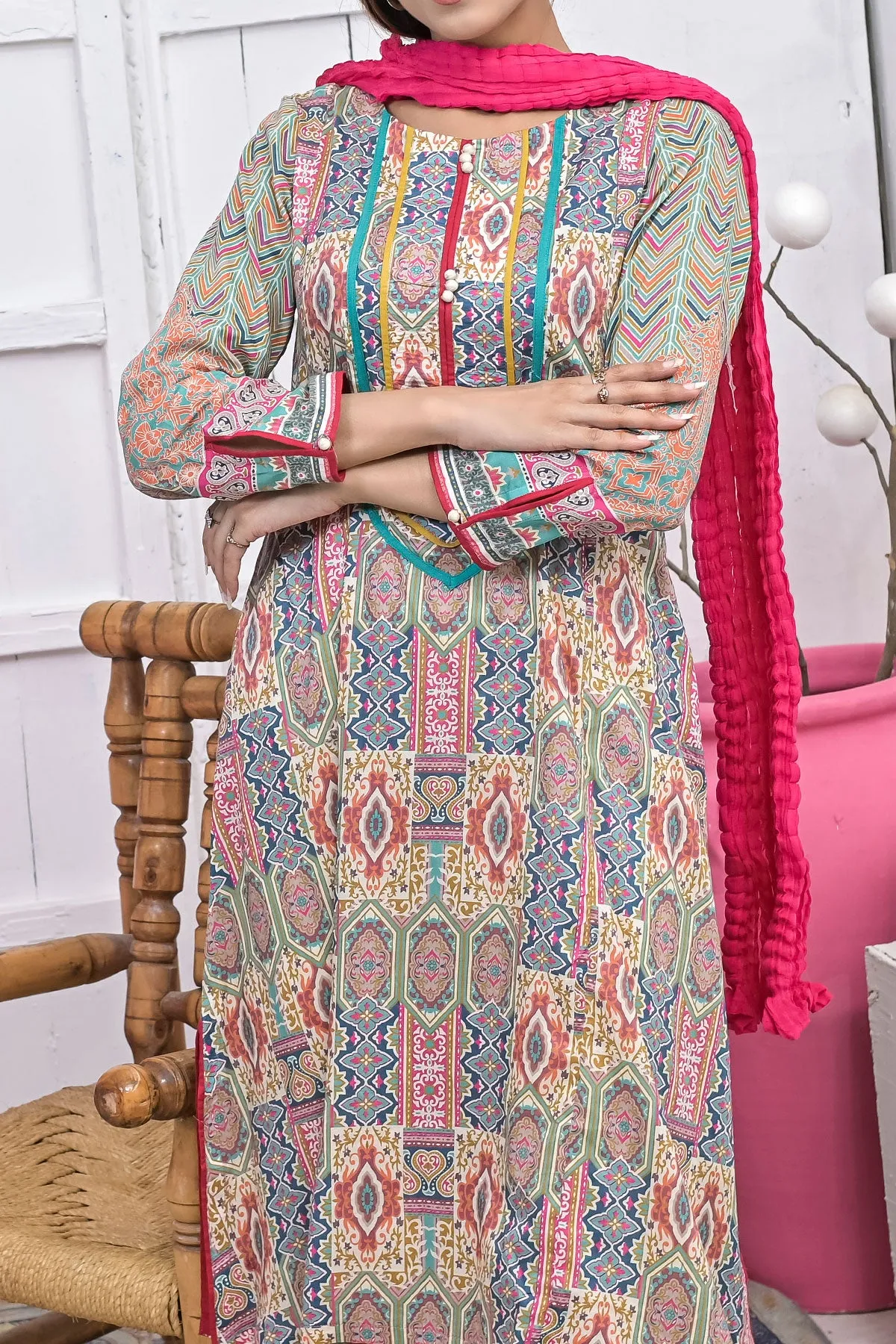 3 PIECE DIGITAL PRINT LAWN| DPC-253