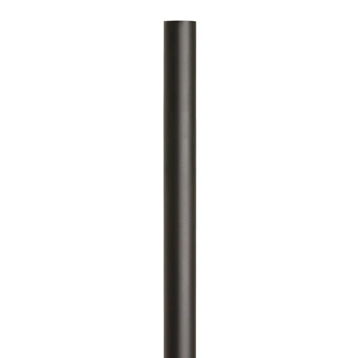 7 ft Light Post, 3 in Round Steel Shaft, Black Finish