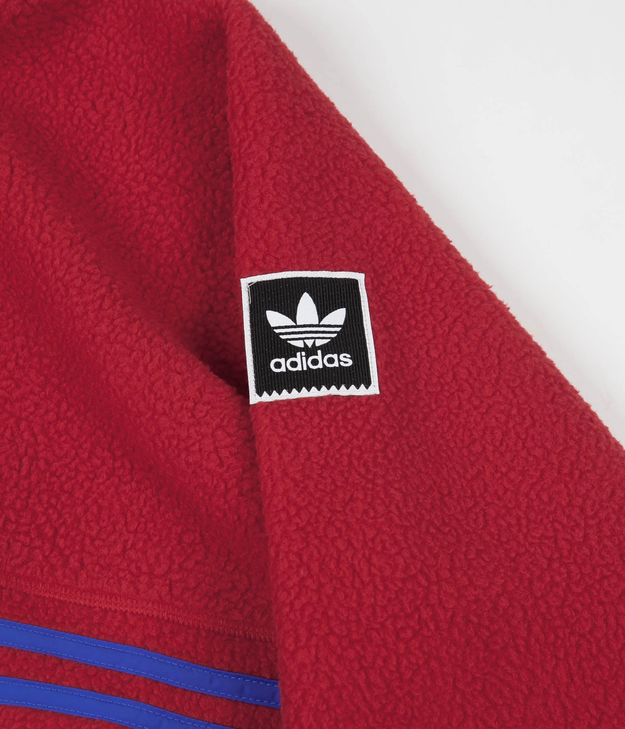 Adidas Sherpa Full Zip Jacket - Power Red / Hi-Res Blue / Haze Yellow