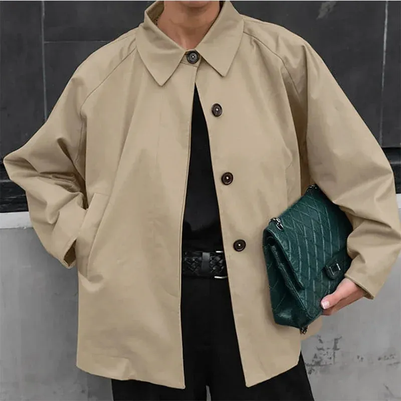 Advbridge Casual Short Coats Women Elegant Turn-down Collar Single Breasted Buttons Jackets 2024 Autumn Winter New Fashion Lady Outwear