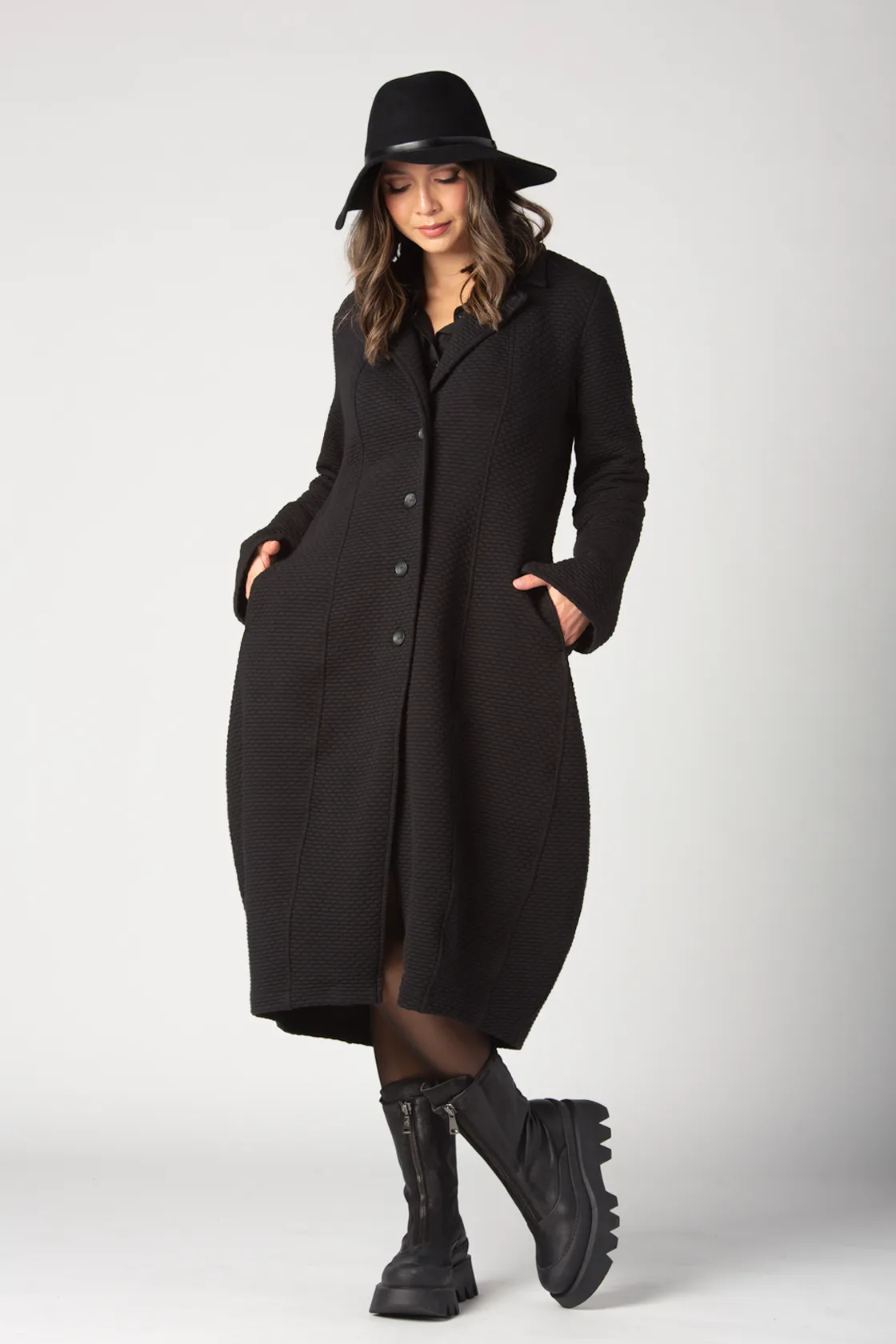 ALEMBIKA Octavia Coat in Black