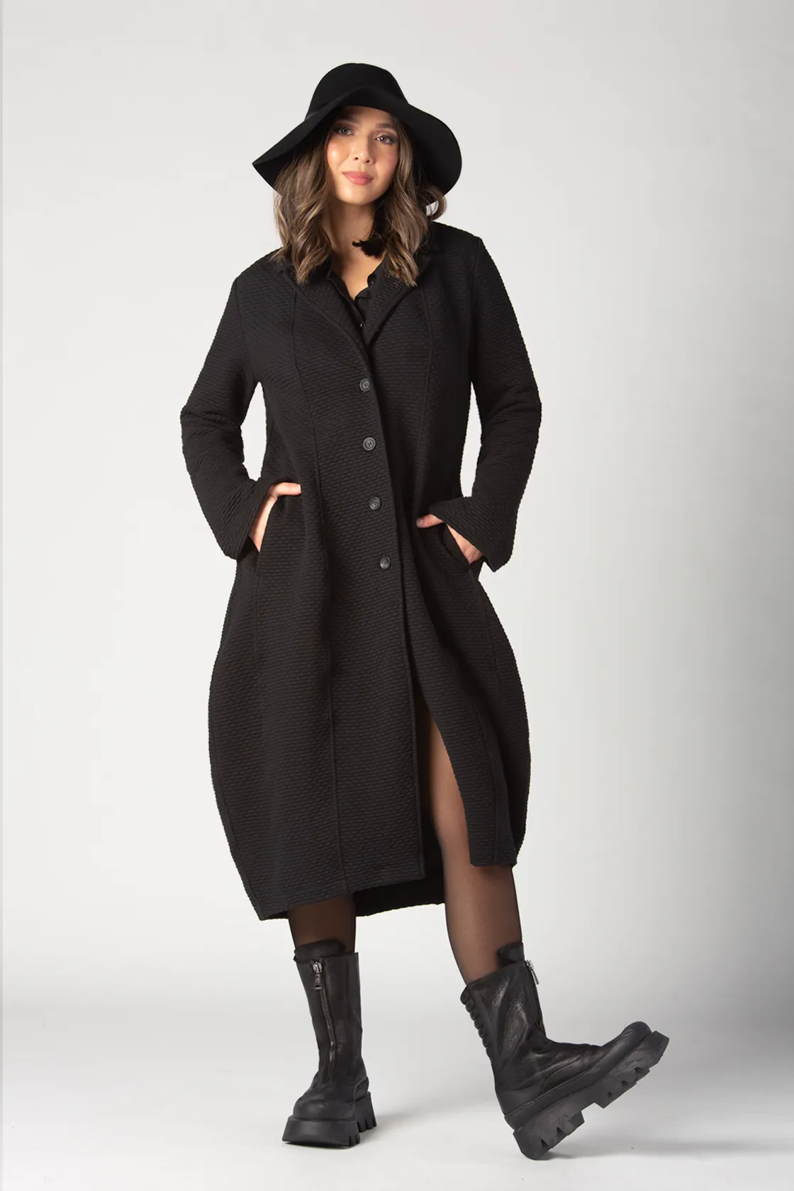 ALEMBIKA Octavia Coat in Black