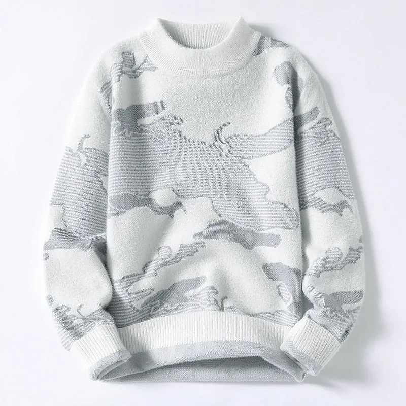 Antonios Camouflage Pattern Sweater Men