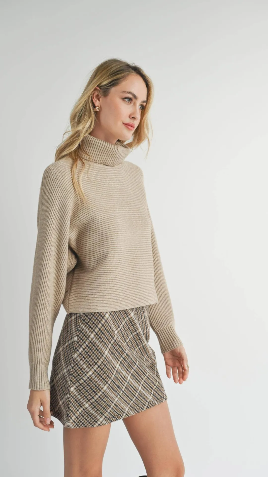 Anya Turtleneck Dolman Sleeve Sweater