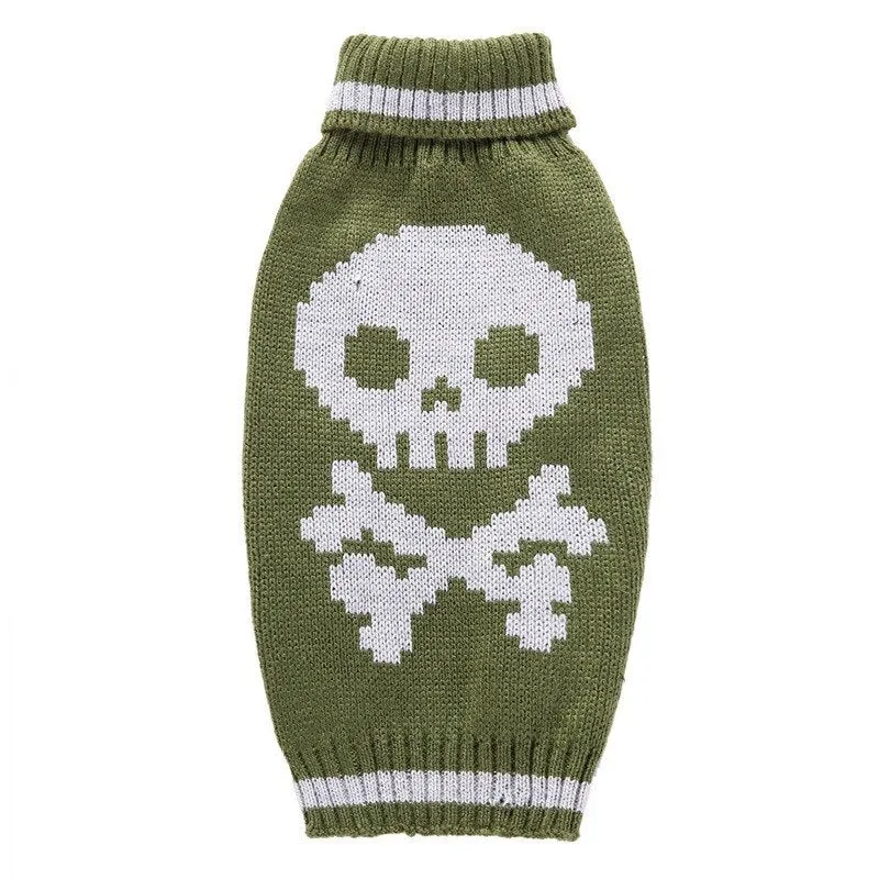 Ashore Shop Dog or Cat Halloween Skeleton Pumpkin Sweater