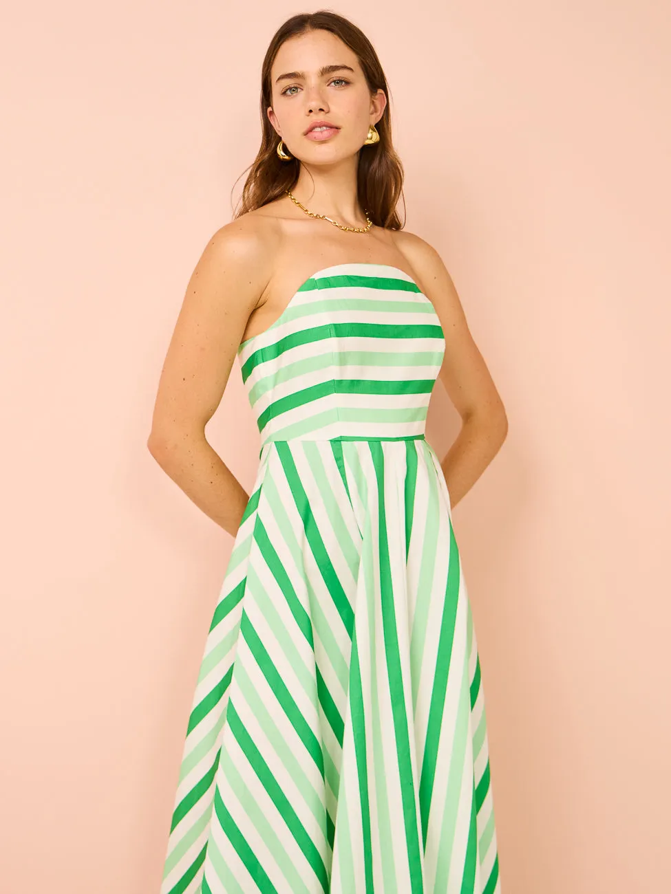 Aston Studio Hazel Dress in Midori Stripe