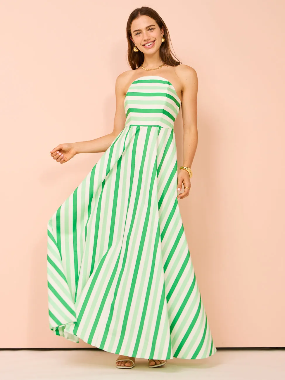 Aston Studio Hazel Dress in Midori Stripe