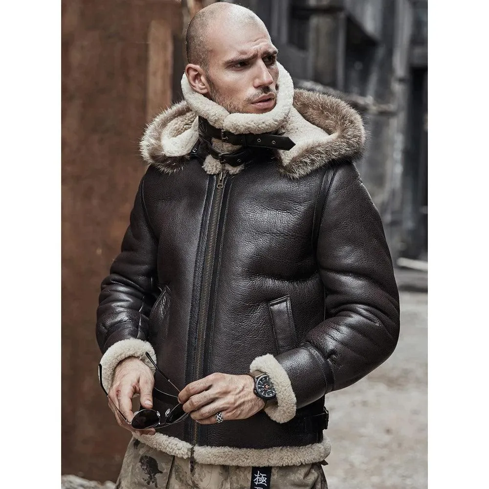 Aviator Sheepskin Shearling Leather Jacket