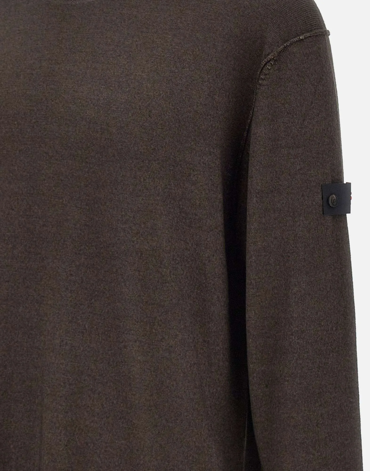 Badra Men's Wool Sweater in Chocolate Brown