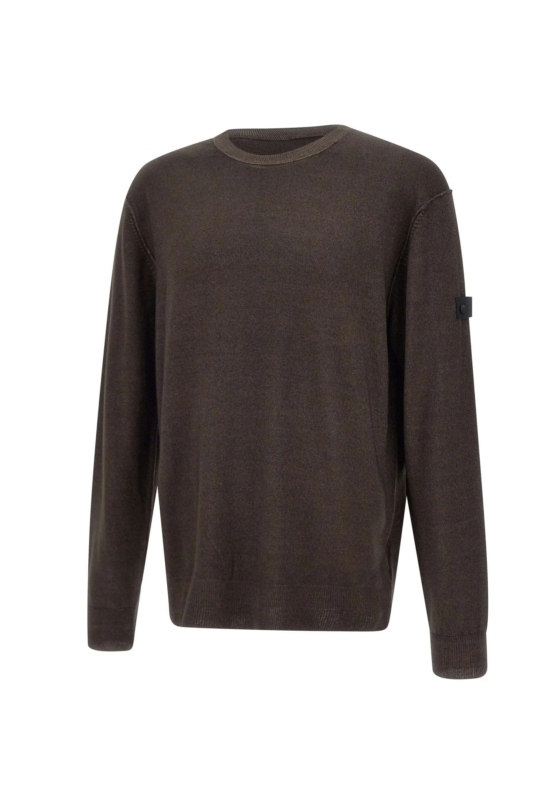 Badra Men's Wool Sweater in Chocolate Brown