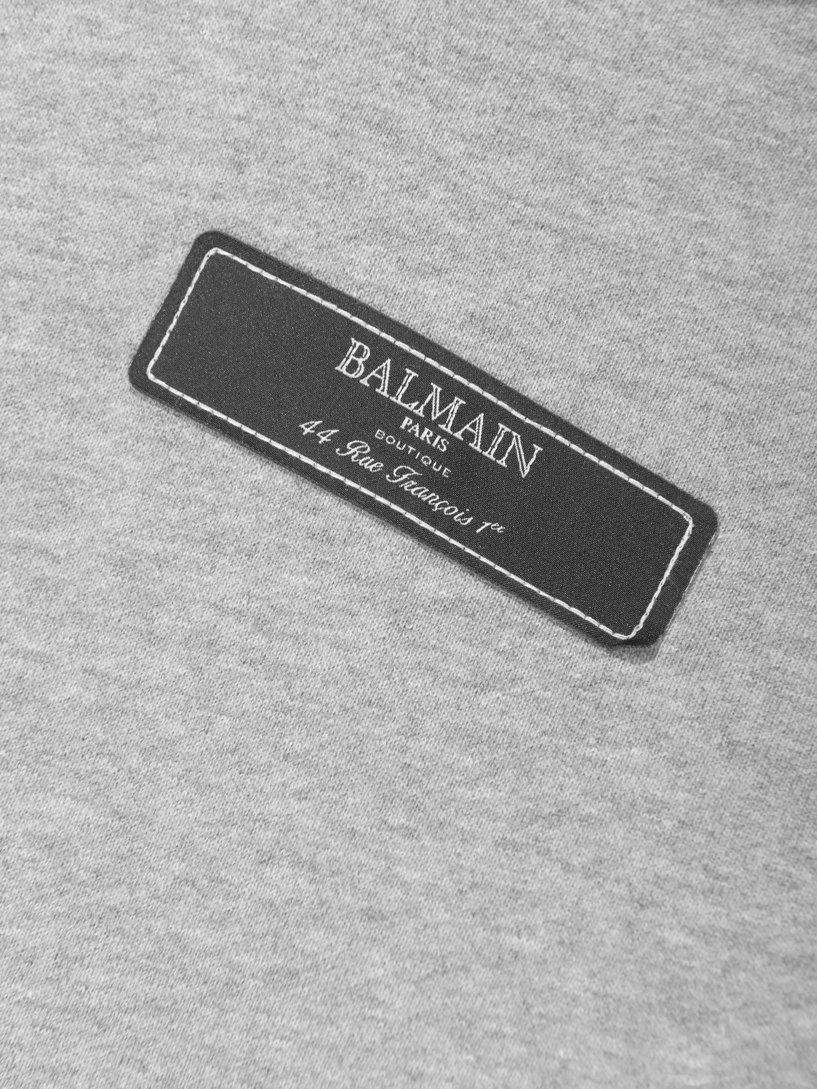 Balmain Kids Logo Hoodie in Grey