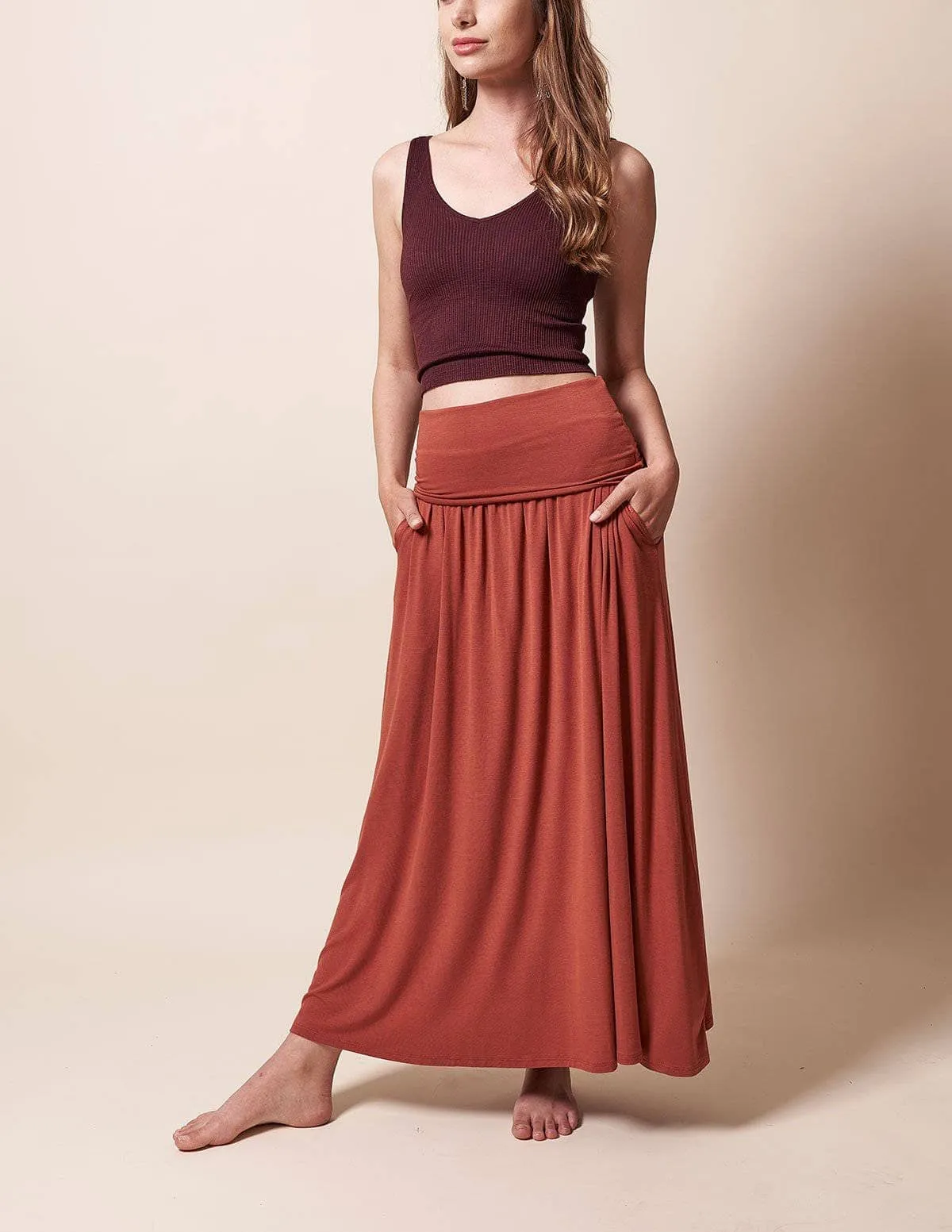 Bamboo Maxi Skirt - As-Is-Clearance