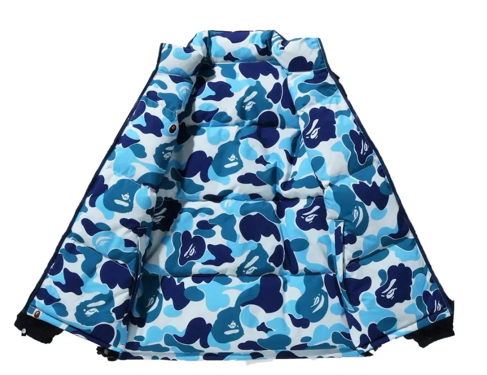 BAPE ABC CAMO REVERSIBLE DOWN JACKET BLUE