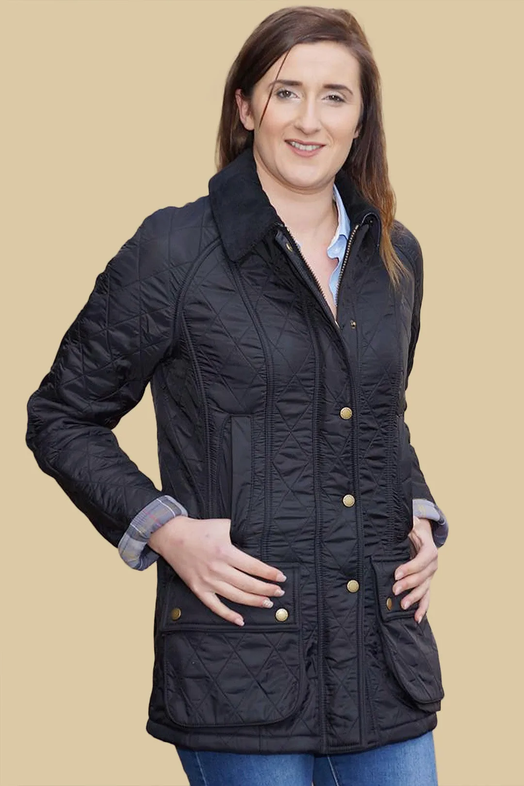 Barbour Beadnell Ladies Polarquilt Jacket - Black LQU0471BK91