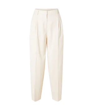 Barrel Fit Trousers - Cream