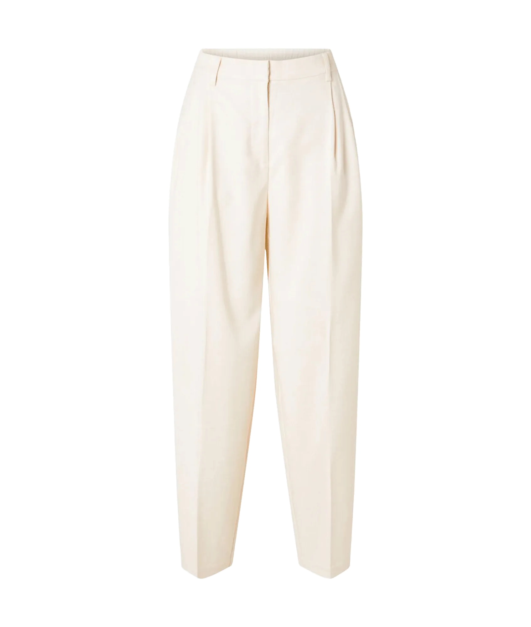 Barrel Fit Trousers - Cream