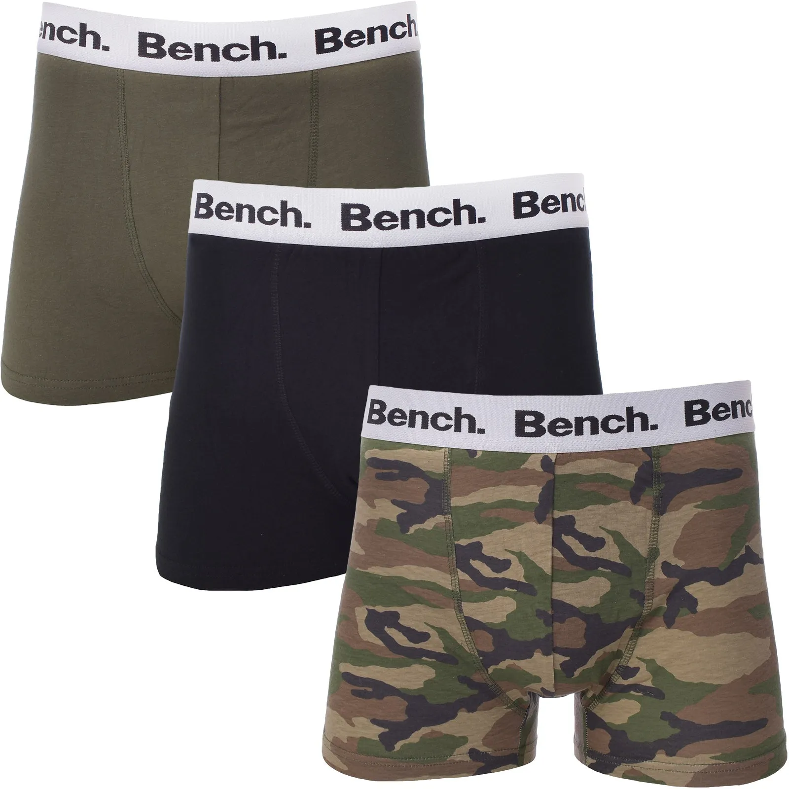 Bench Mens Boland 3 Pack Boxer Shorts - Multi