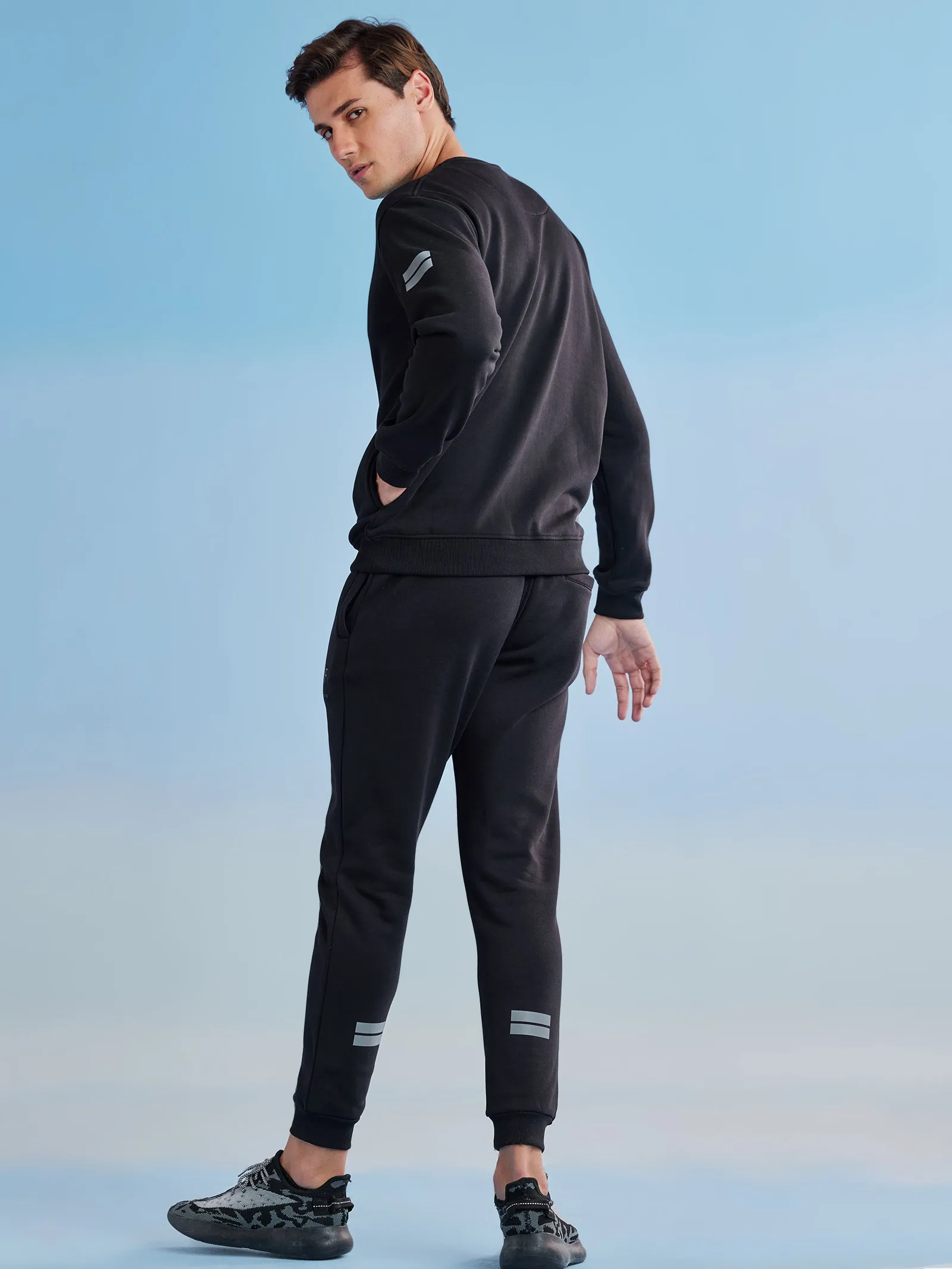 Black Fleece Solid Joggers