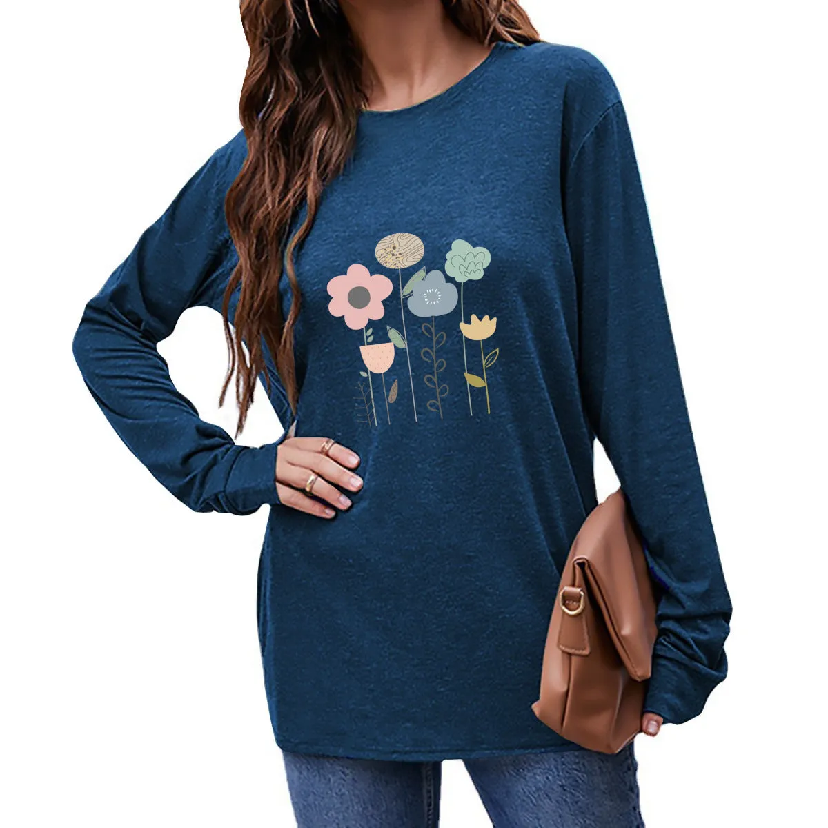 Blooming Elegance Long Sleeve Tee