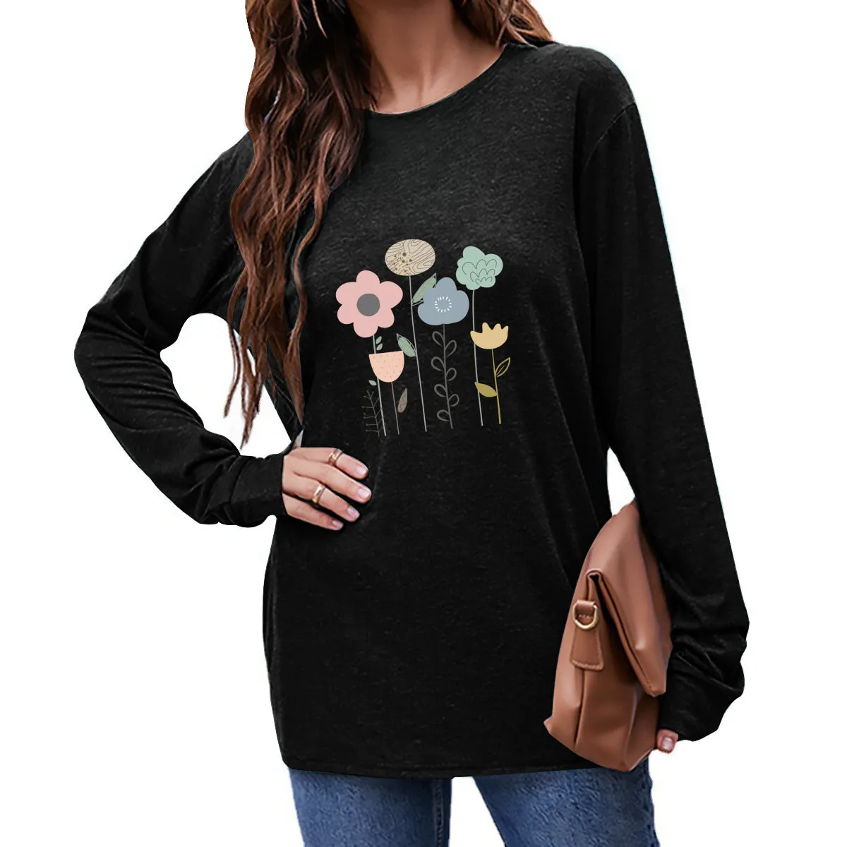 Blooming Elegance Long Sleeve Tee