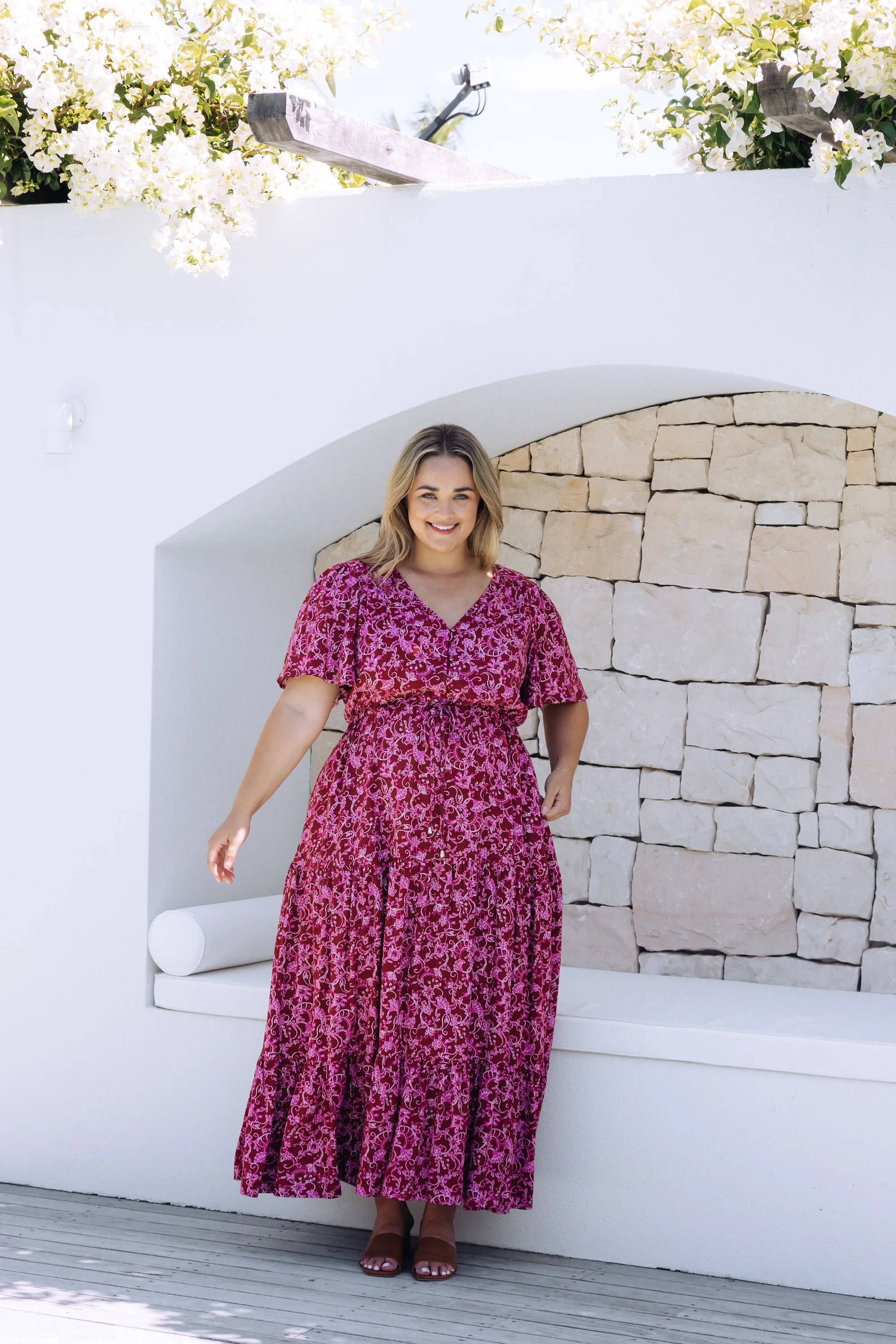 Bonnie Dress in Desert Rose