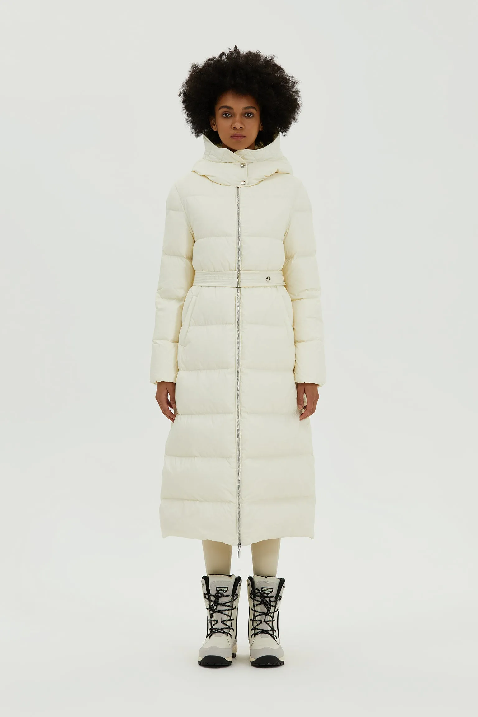 Bonnie Long Down Jacket with Belt