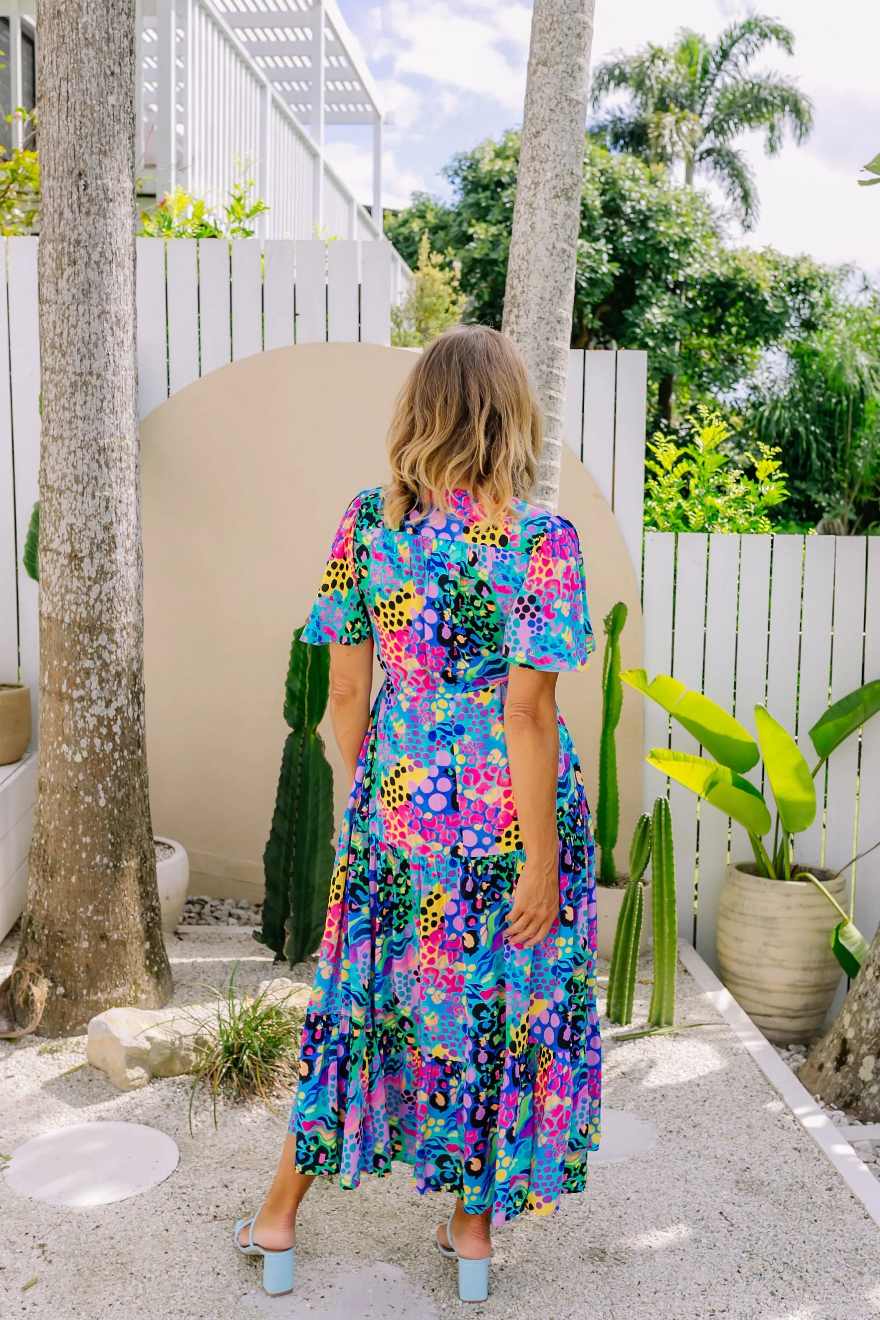 Bonnie Maxi Dress in Electric Leopard by Kasey Rainbow