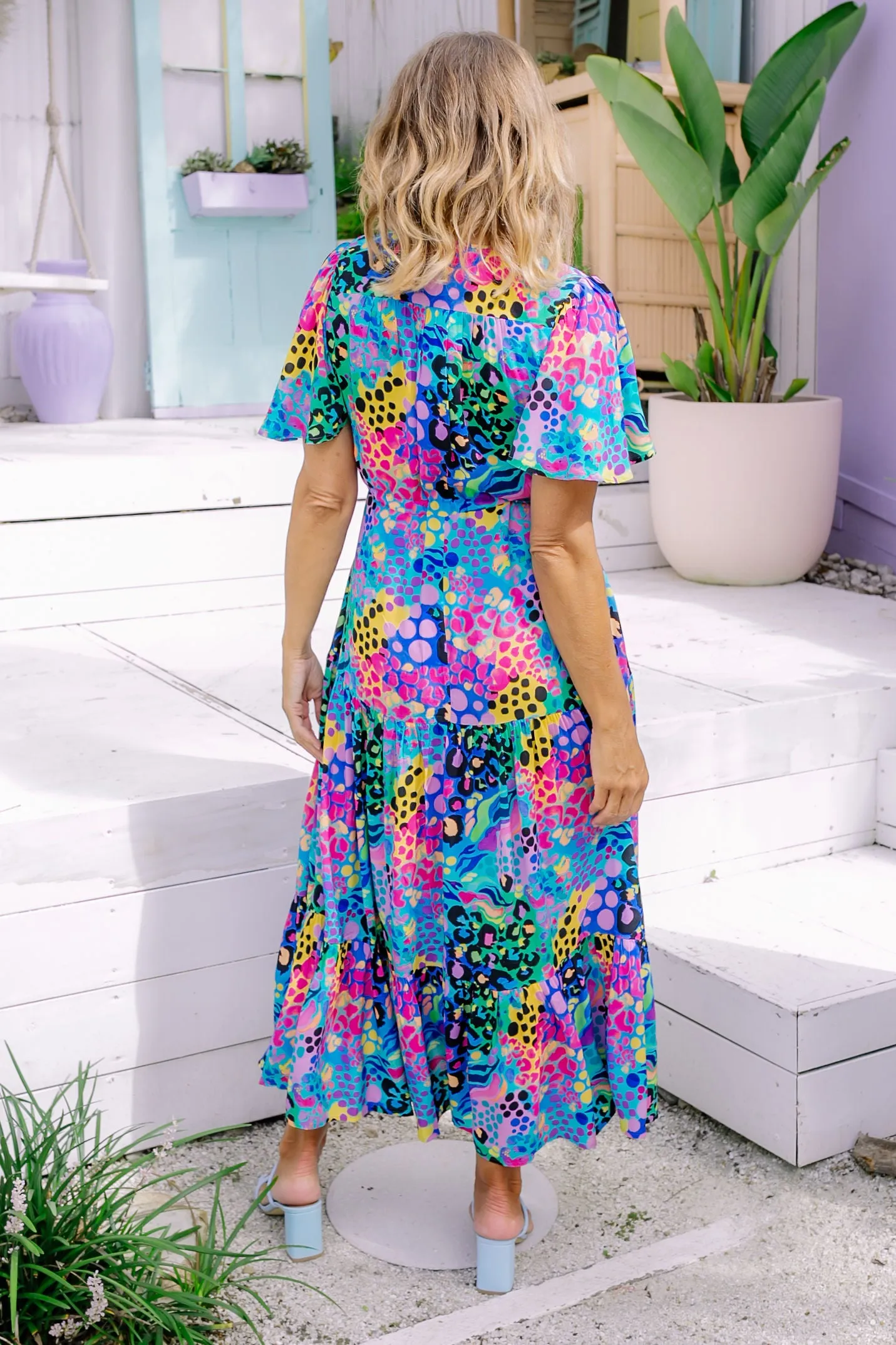 Bonnie Maxi Dress in Electric Leopard by Kasey Rainbow