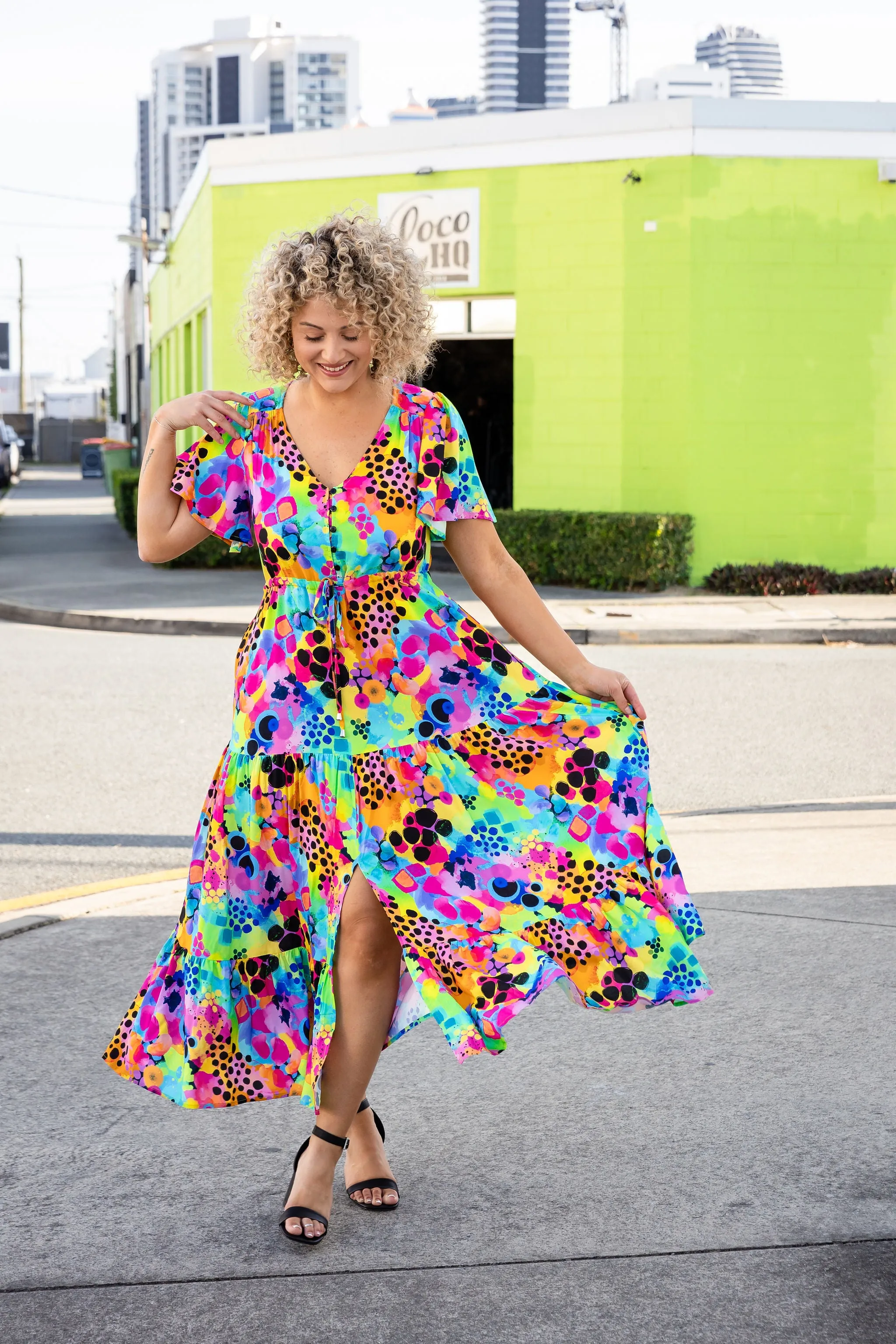 Bonnie Maxi Dress in Messy Mind by Kasey Rainbow