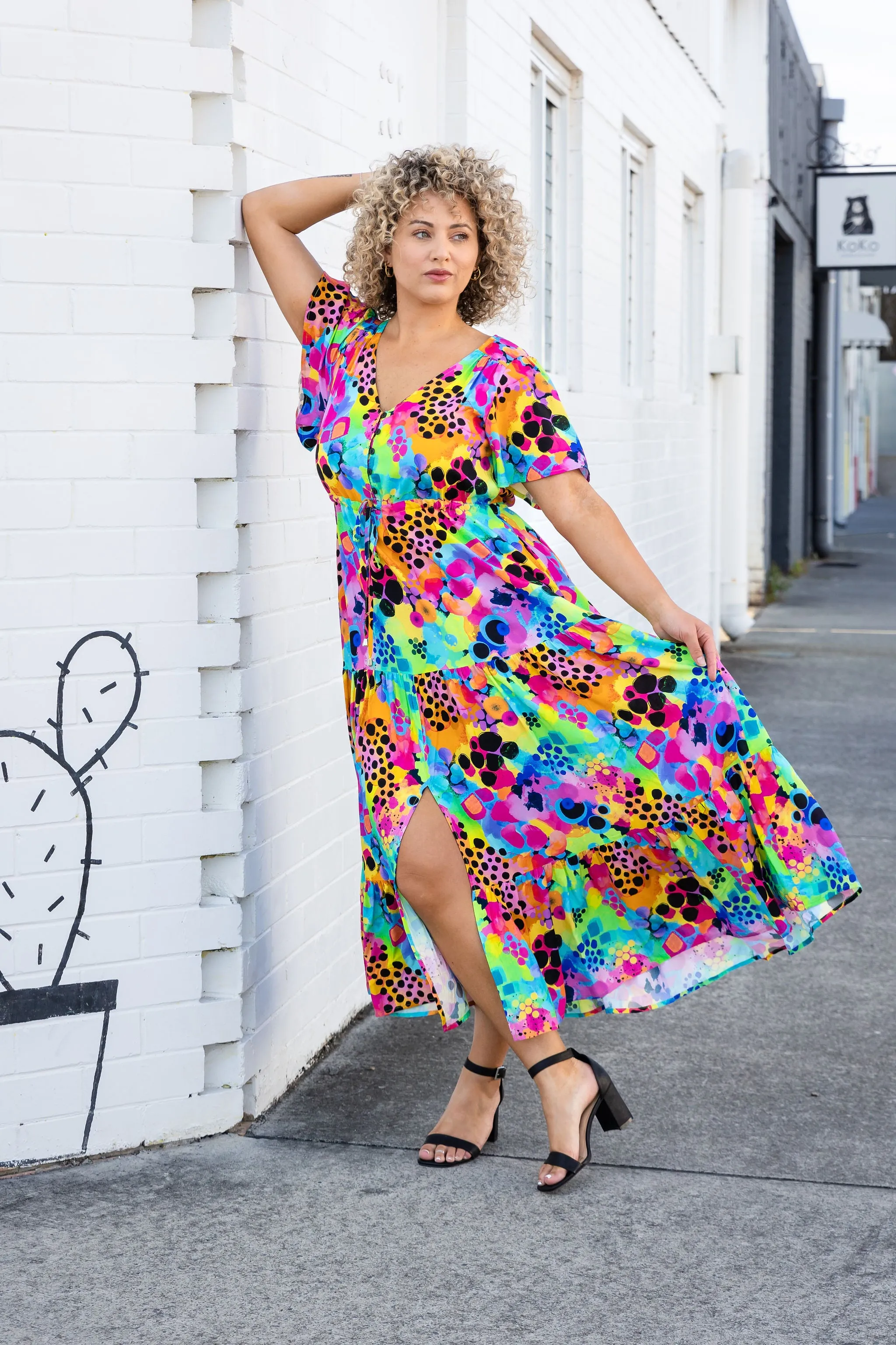 Bonnie Maxi Dress in Messy Mind by Kasey Rainbow