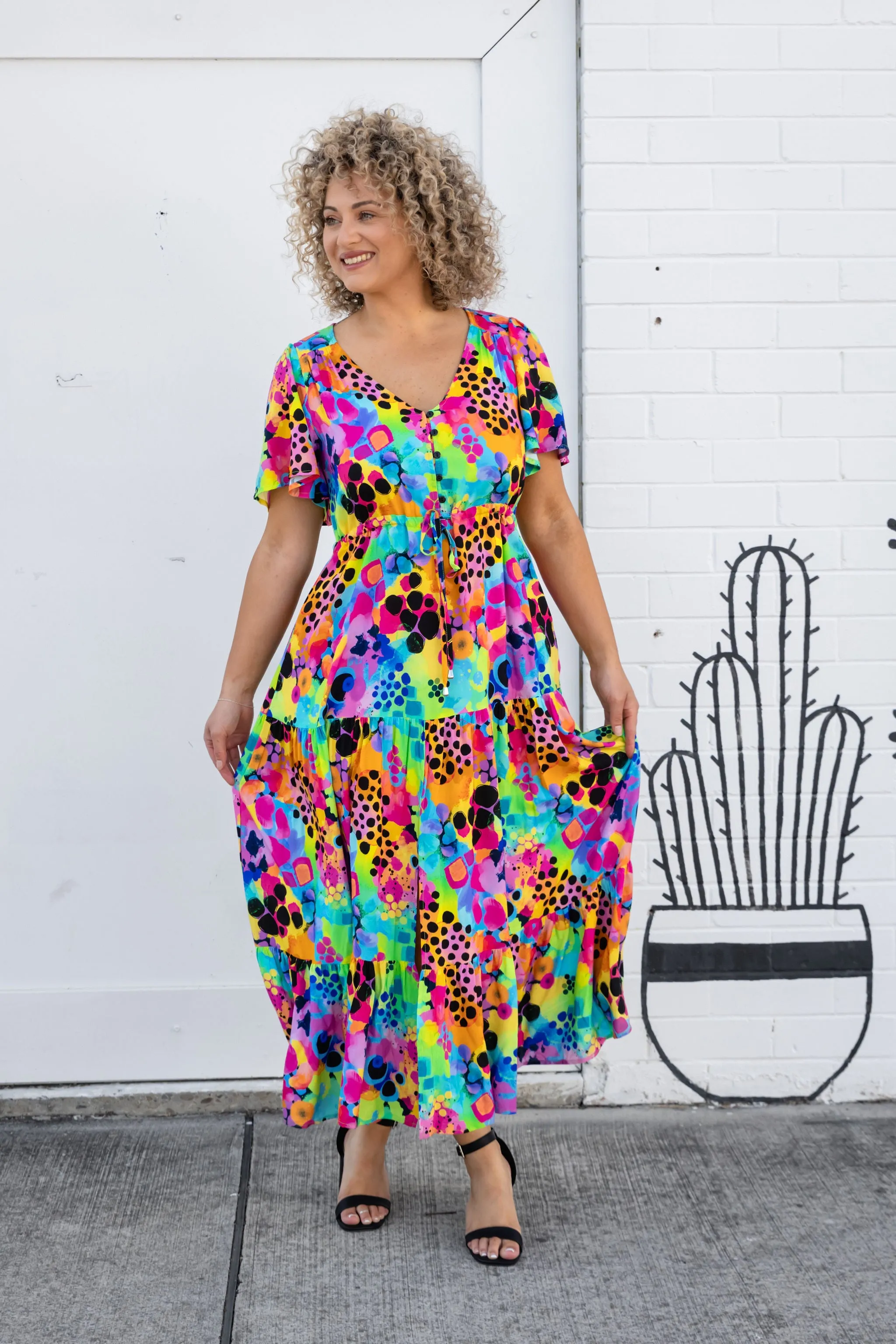 Bonnie Maxi Dress in Messy Mind by Kasey Rainbow