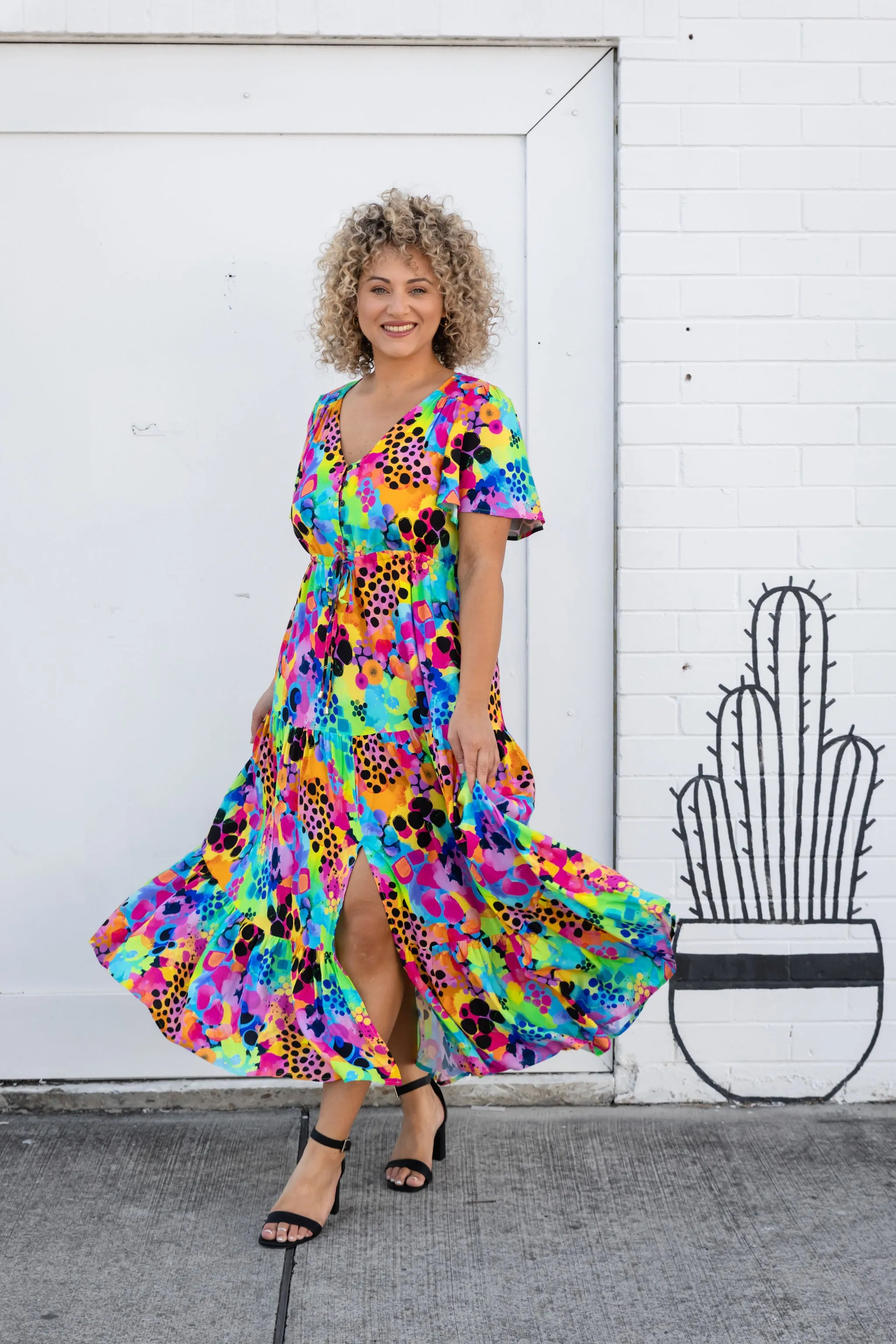 Bonnie Maxi Dress in Messy Mind by Kasey Rainbow