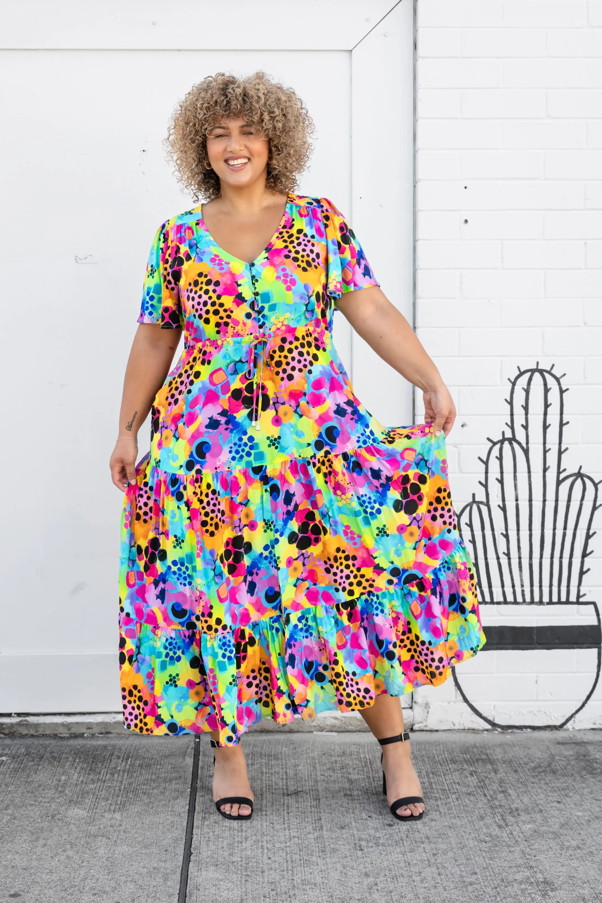 Bonnie Maxi Dress in Messy Mind by Kasey Rainbow