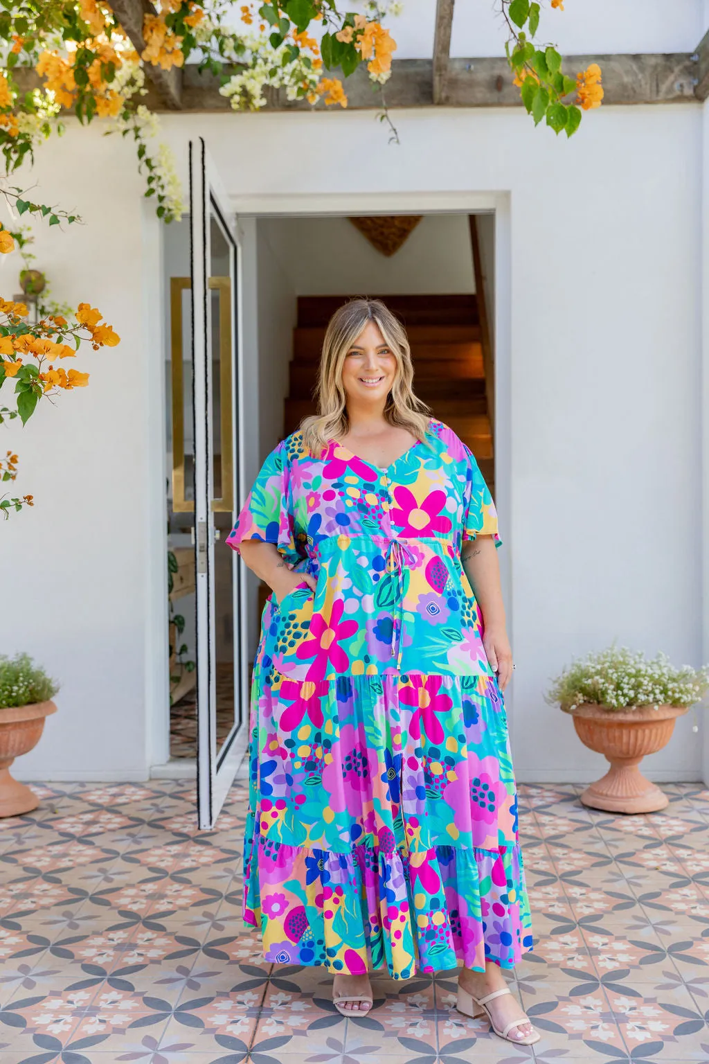 Bonnie Maxi Dress in Spring Fling by Kasey Rainbow