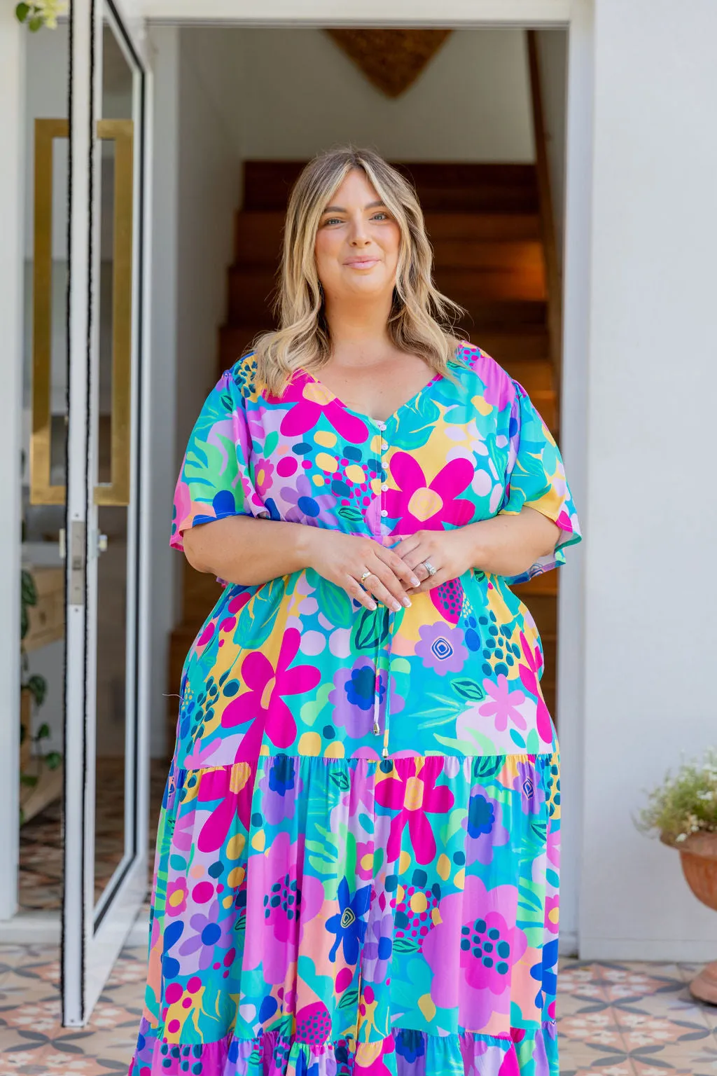 Bonnie Maxi Dress in Spring Fling by Kasey Rainbow