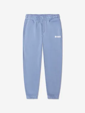 BOSS Boys Logo Joggers In Blue