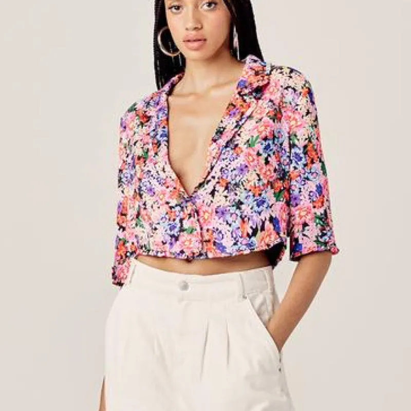 Bouquet Cropped Blazer