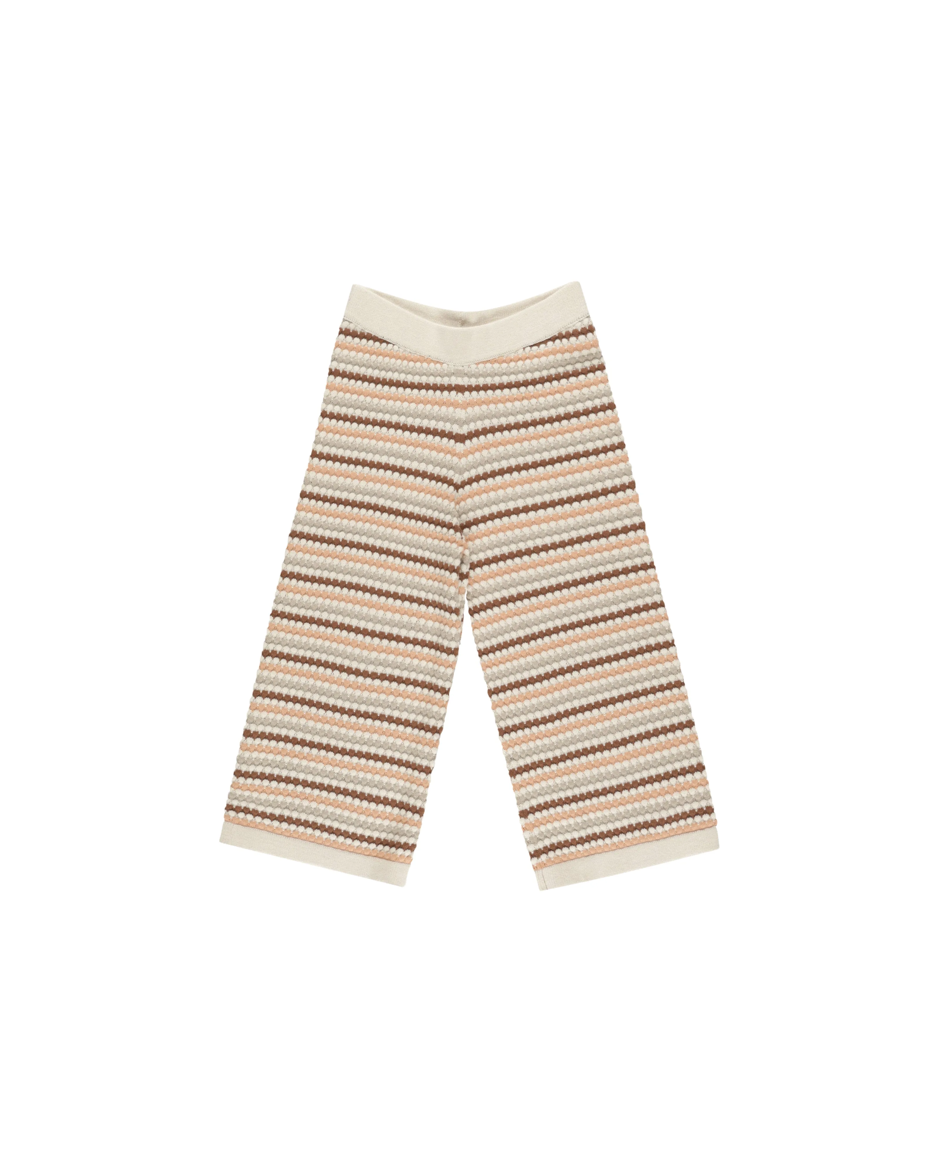 Boxy Crop Sweater   Wide Leg Pant | Honeycomb Stripe