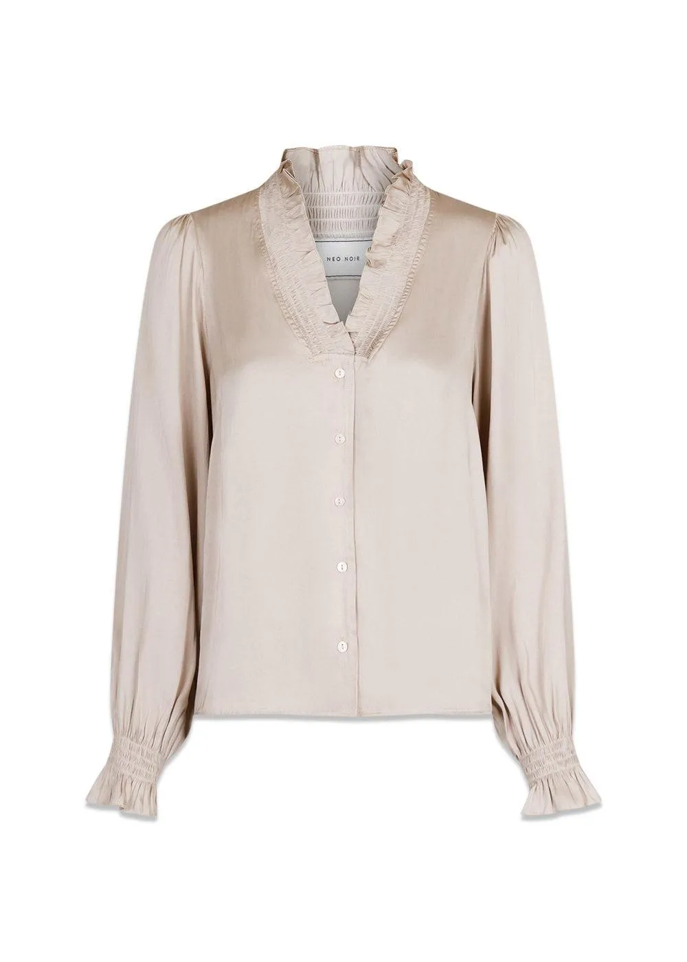 Brielle Satin Blouse - Champagne