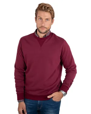 Burgundy Crew Neck Sweatshirt