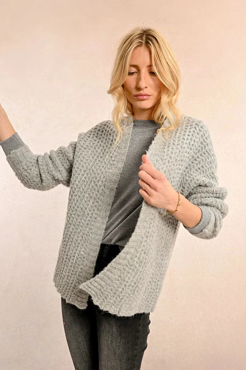 Cable Cardigan - Grey