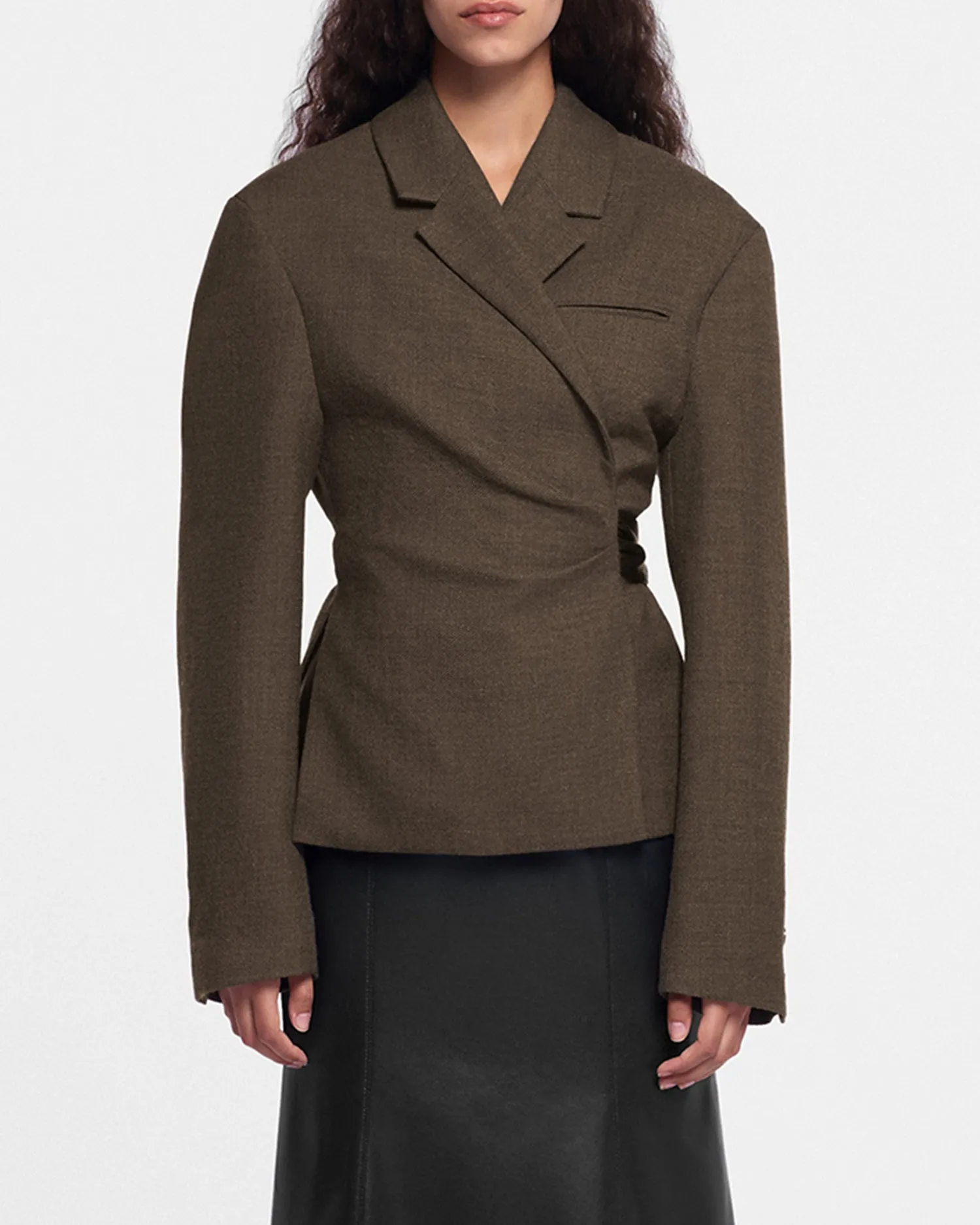 Candace - Sale Wool Blazer - Walnut