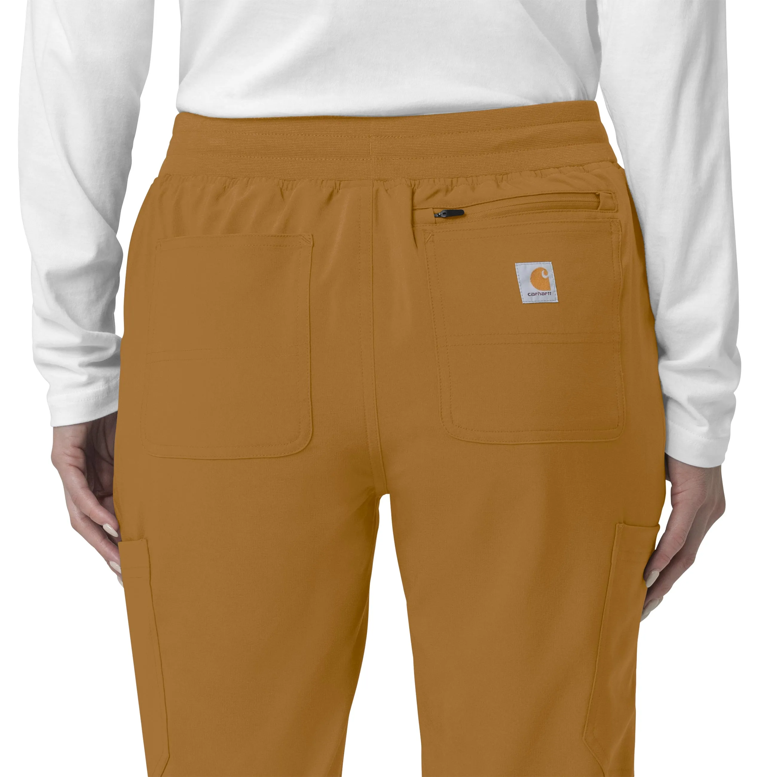 Carhartt Force Cross-Flex Women's Cargo Jogger Scrub Pant - Fox Brown