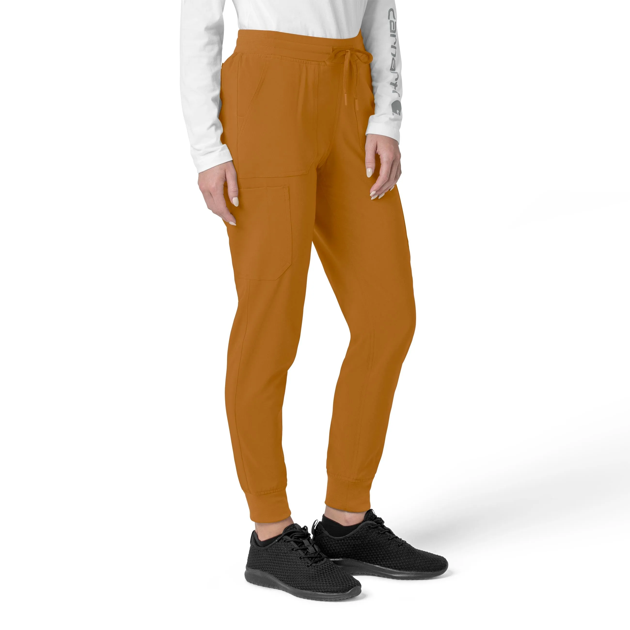 Carhartt Force Cross-Flex Women's Cargo Jogger Scrub Pant - Fox Brown