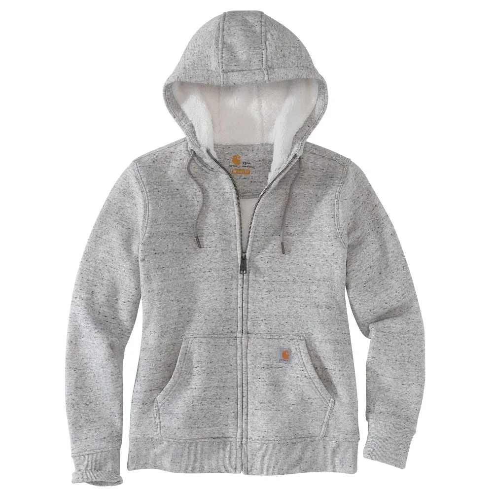 'Carhartt' Women's Clarksburg Sherpa-lined Full Zip Hoodie - Asphalt Heather