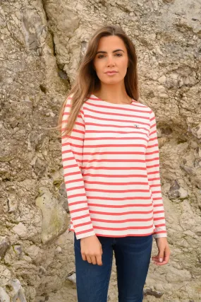 Causeway Breton Top - Watermelon Stripe