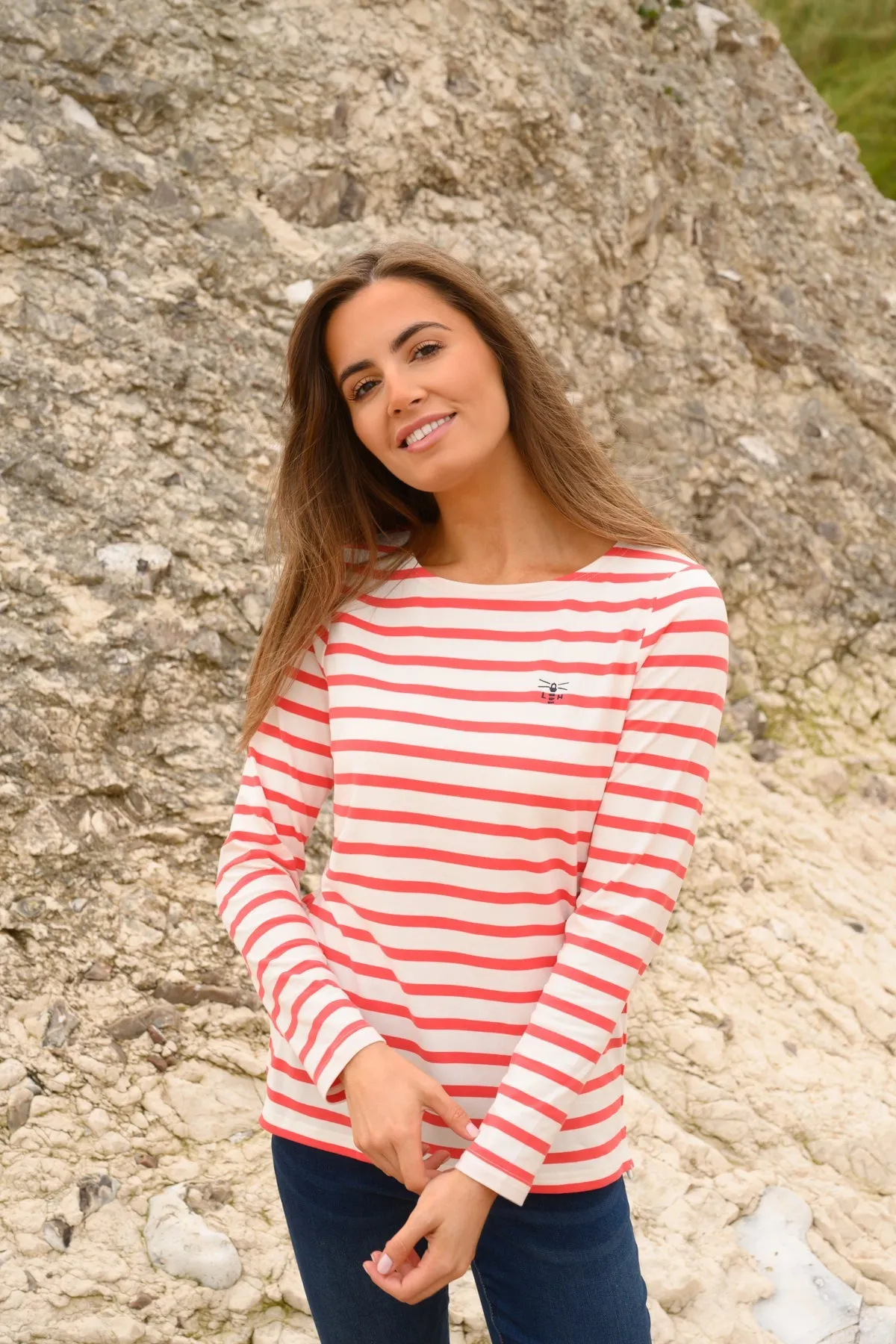 Causeway Breton Top - Watermelon Stripe