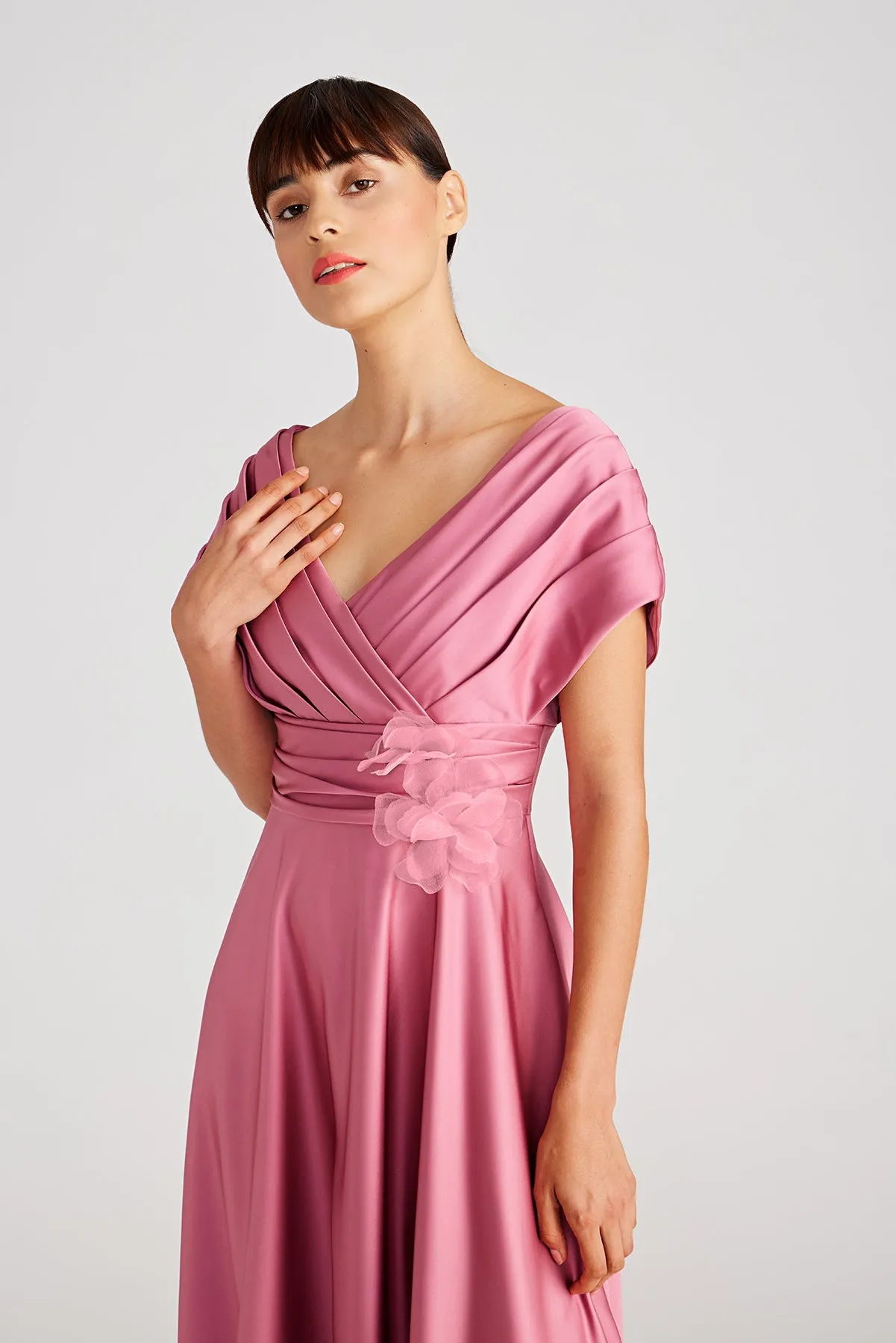 Cecelia Draped A Line Gown